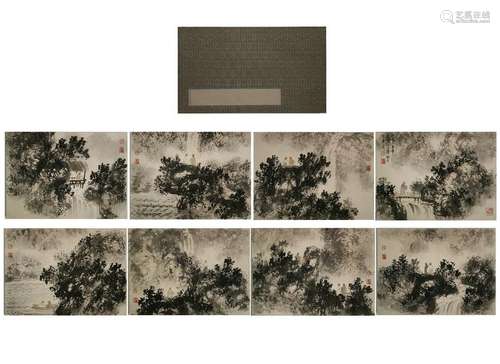 CHINESE PAINTING ALBUM OF LANDSCAPES, FU BAOSHI