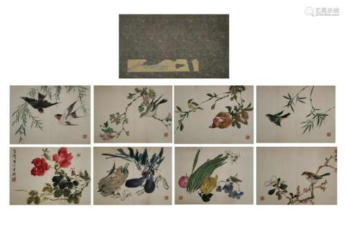 CHINESE PAINTING ALBUM OF BIRDS AND FLOWERS, WANG