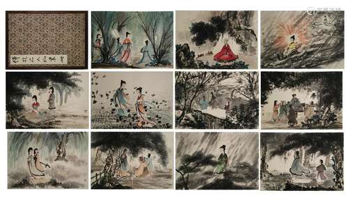 CHINESE PAINTING ALBUM OF FIGURES, FU BAOSHI