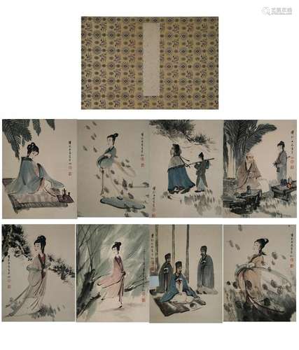 CHINESE PAINTING ALBUM OF FIGURES, FU BAOSHI