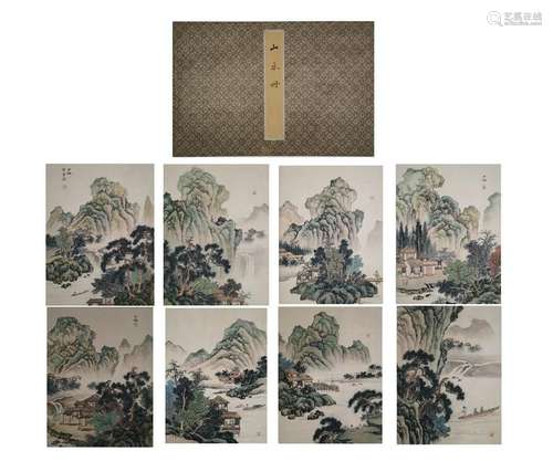 CHINESE PAINTING ALBUM OF LANDSCAPES, CHEN SHAOMEI