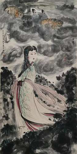 CHINESE PAINTING OF LADY, FU BAOSHI