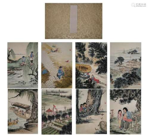 CHINESE PAINTING ALBUM OF CULTURAL REVOLUTION SCEN