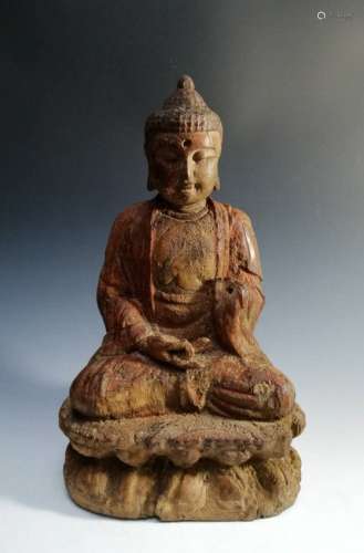 Song / Yuan. Woodcarving bodhisattva statue