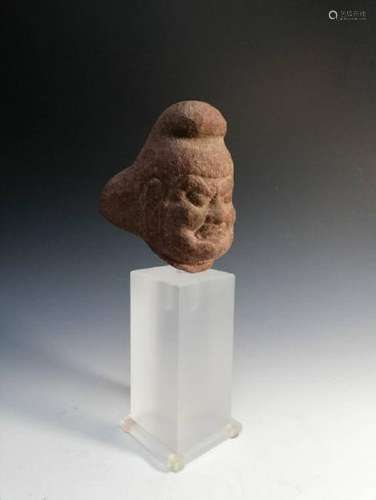 Tang period An very rare sandstone warrior head