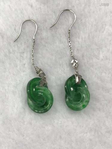 A pair of jadeite earrings