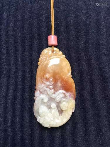 Red jadeite pendant