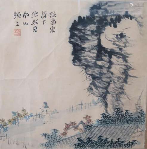 Ink and Color on Paper by Tang Yun
