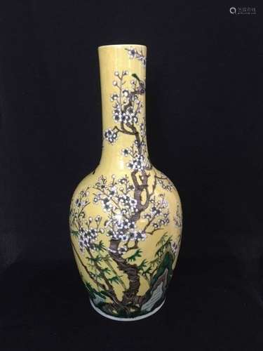 A long neck porcelain vase