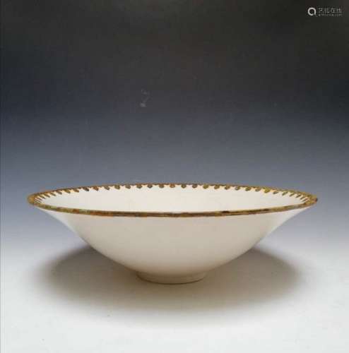 A Ding ware bowl mounted with metal edge