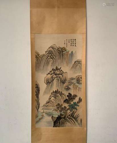 CHINESE HANGING SCROLL PAINTING OF MOUNTAIN