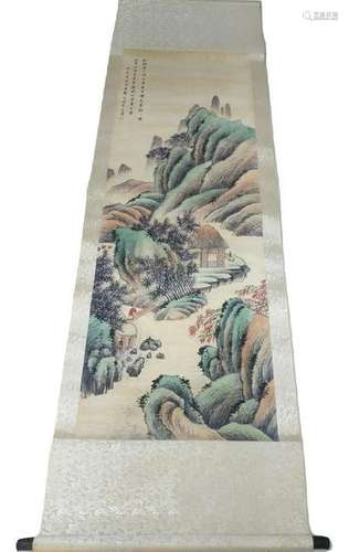 CHINESE SCROLL PAINTING OF MOUNTAIN