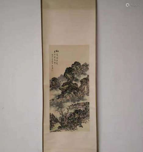 CHINESE SCROLL PAINTING OF MOUNTAIN