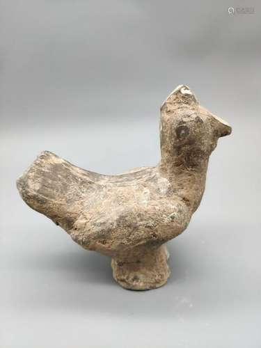 AN IMPORTANT POTTERY ROOSTER