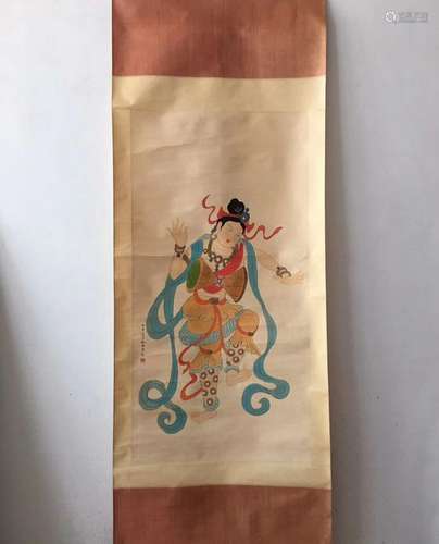 CHINESE SCROLL PAITING OF GUANYIN