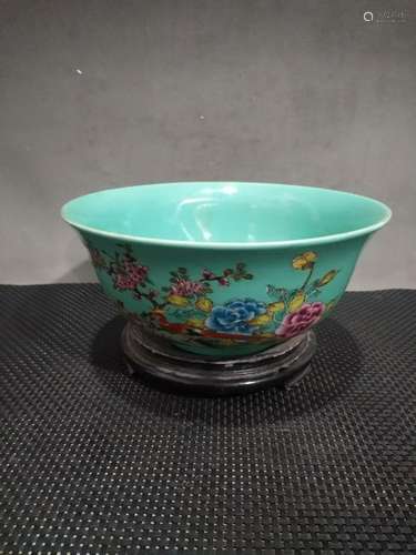 CHINESE FAMILLE ROSE BOWL OF FLOWER AND BIRD