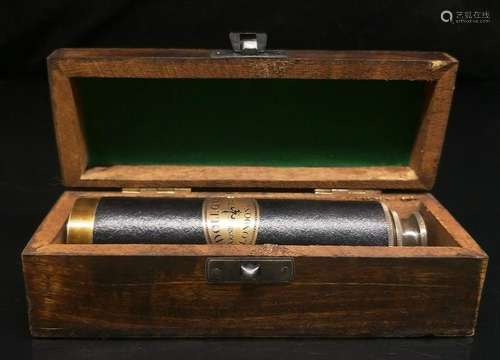 TELESCOPE WITH SOLID WOOD BOX