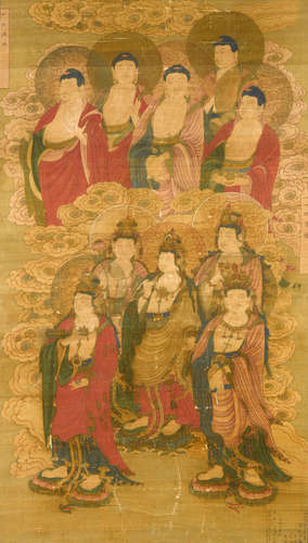 Joseon dynasty (1392-1897), dated 1699 Buddhas and Boddhisattvas of the ten directions