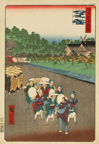 Edo period (1615-1868), 1858 Utagawa Hiroshige I (1797-1858)