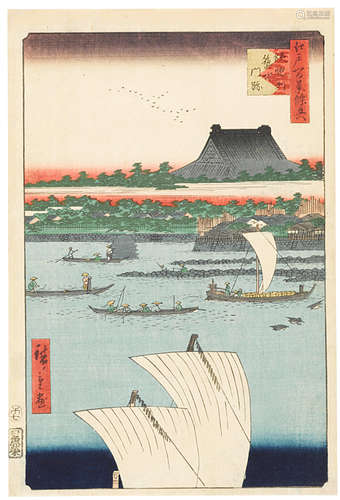 Edo period (1615-1868), 1858 Utagawa Hiroshige I (1797-1858)