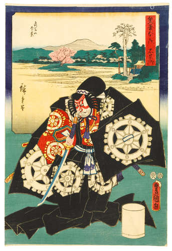 Edo period (1615-1868), 1855 Utagawa Hiroshige I (1797-1858) and Utagawa Kunisada I (Toyokuni III, 1786-1864)