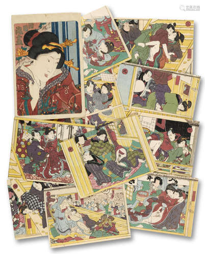 Edo period (1615-1868) Atributed to Utagawa Kunisada I (Toyokuni III, 1786-1864)