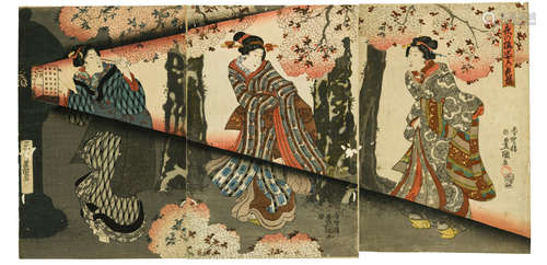 Edo period (1615-1868) and Meiji era (1868-1912), 1843-1868 Utagawa Kuniyoshi (1797-1861), Tsukioka Yoshitoshi (1839-1892), Utagawa Kuniteru II (Kunitsuna II, 1830-1874) and Utagawa Kunisada I (Toyokuni III, 1786-1864)