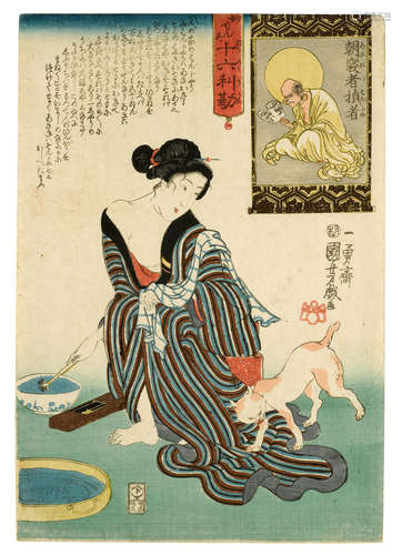 Edo period (1615-1868), 1843-1867 Utagawa Kuniyoshi (1797-1861), Utagawa Kunisada II (Kunimasa III, Toyokuni IV, 1823-1880) and Utagawa Kunisada I (Toyokuni III, 1786-1864)