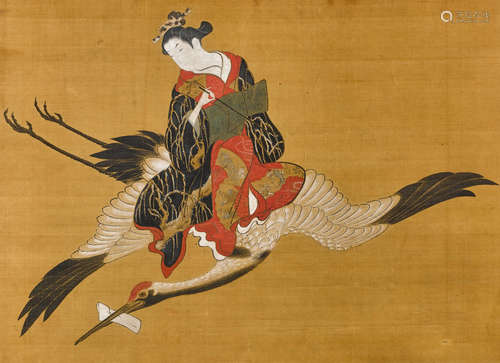 Edo period (1651-1868), 19th century Hi Chobo (Fei Zhangfang) as a courtesan