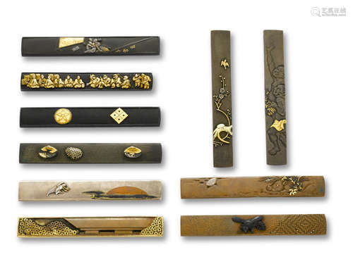 Edo period (1615-1868), 18th/19th century A group of ten various kozuka