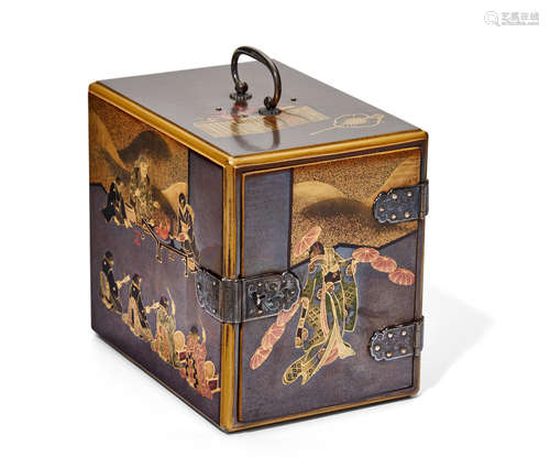 Edo period (1615-1868), 19th century A small lacquer kodansu (cabinet)