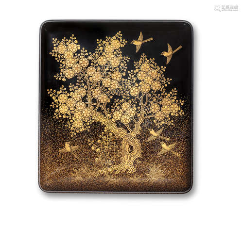 A lacquer suzuribako (writing box)Showa era (1926-1989), circa 1930 Uematsu Hobi (1872-1933)