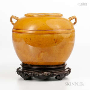 Amber Yellow-glazed Jar