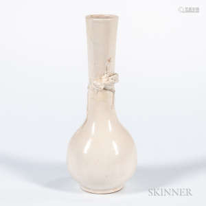 Cream-glazed Bottle Vase
