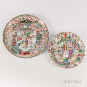 Two Rose Mandarin Plates