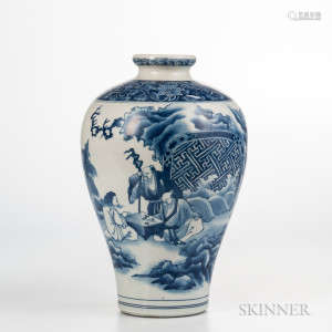 Blue and White Meiping Vase