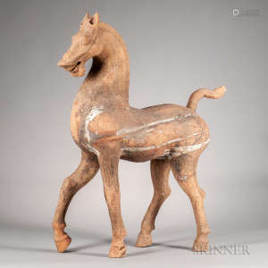 Large Pottery Model of a Prancing Horse