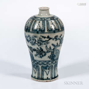 Blue and White Meiping Vase