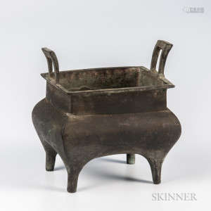 Quadruped Bronze Censer and a Copper Alloy Hand Warmer