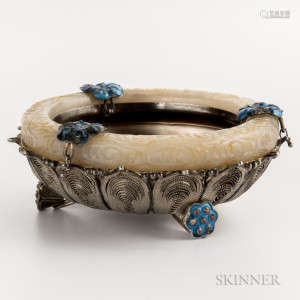 Small Silver Filigree Tripod Bowl