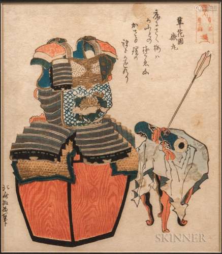 Katsushika Hokusai (1760-1849), Surimono Woodblock Print