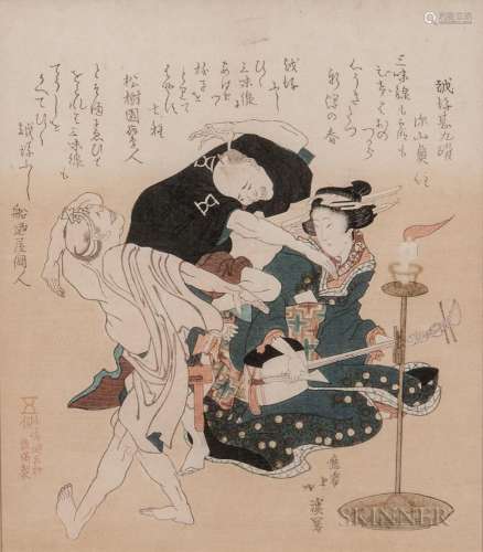 Totoya Hokkei (1780-1850), Woodblock Print
