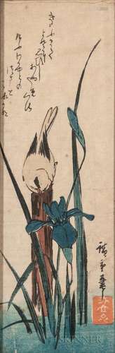 Utagawa Hiroshige (1797-1858), Two Chu-tanzaku Woodblock Prints