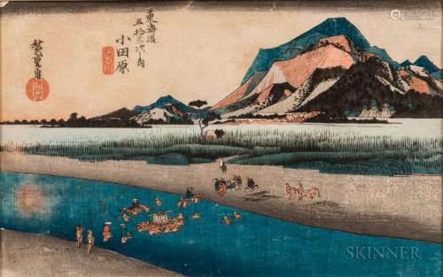 Utagawa Hiroshige (1797-1858), Odawara: The Sakawa River