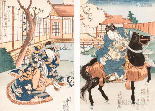 Ryusai Shigeharu (1802-1852), Two Woodblock Prints