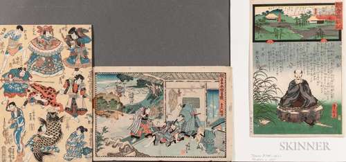 Three Utagawa School Woodblock Prints