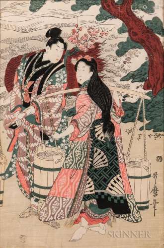 Utamaro Woodblock Print