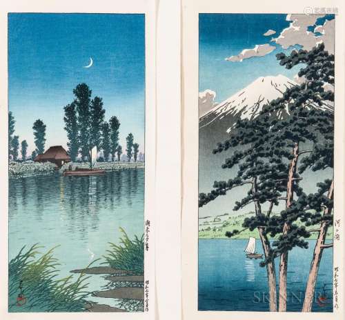 Kawase Hasui (1883-1957), Two Woodblock Prints