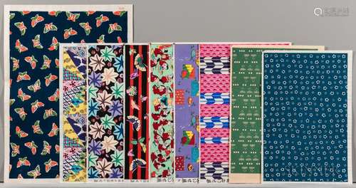 Thirteen Assorted Chiyogami Paper Sheets