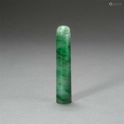 CHINESE JADEITE TUBE PENDANT